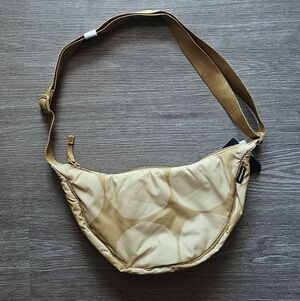 Uniqlo: Polka Dot Tan Crossbody Bag